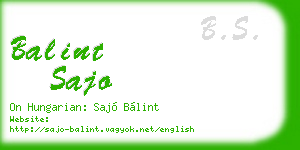 balint sajo business card